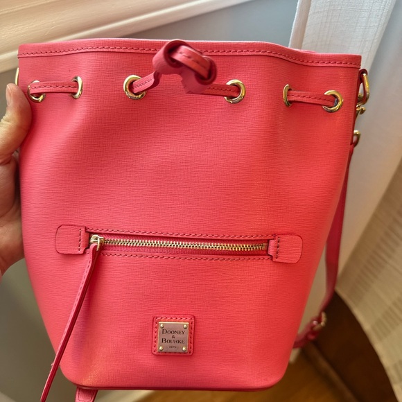 Dooney & Bourke Pink Crossbody Bucket Bag - Picture 1 of 3